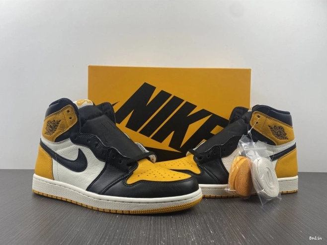 Bmlin 1 555088-711 Jordan High Yellow Air Toe OG 0821